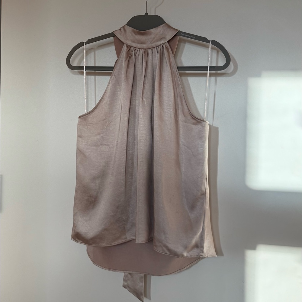 Endless Rose Satin Halter Blouse - Champagne